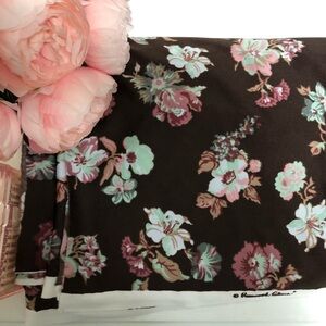 Vintage Rosewood Polyester Fabric 3+Yards Transco Textile